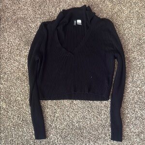 H&M Black V-Neck Sweater